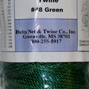 Green Twisted Nylon Twine; Size 48; approx. 375 ft/lb; 1 pound spool