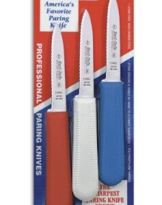 Dexter Russell Red White Blue Paring Knife 3-pack; Kitchen Knives
