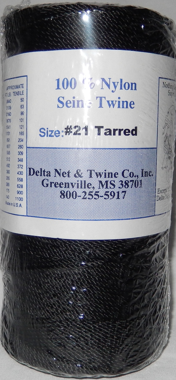Tarred Twisted Nylon Twine; Size 21; 802ft/lb; 204#