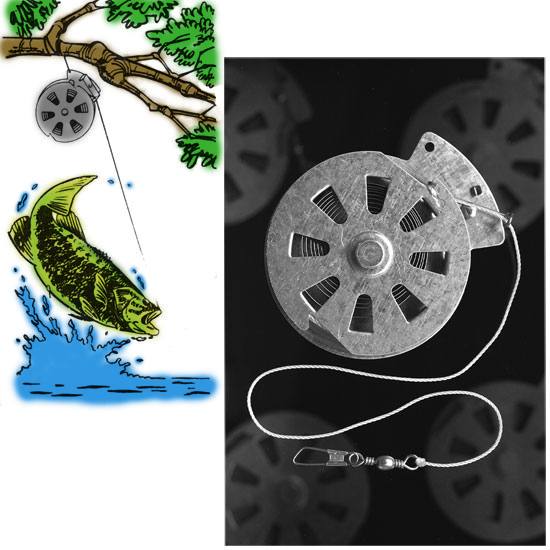 Mechanical Fisher Automatic Fishing Reels (Yo Yos), Box of 12 (Flat Trigger)